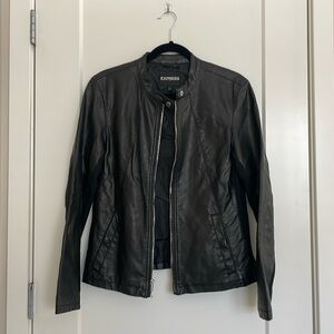 Express: Black Faux Leather Jacket